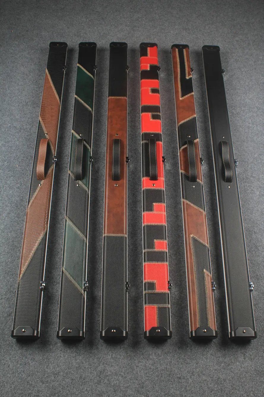 3/4 leather case aluminium construction with 2 slots ~halo style WOODS CUES