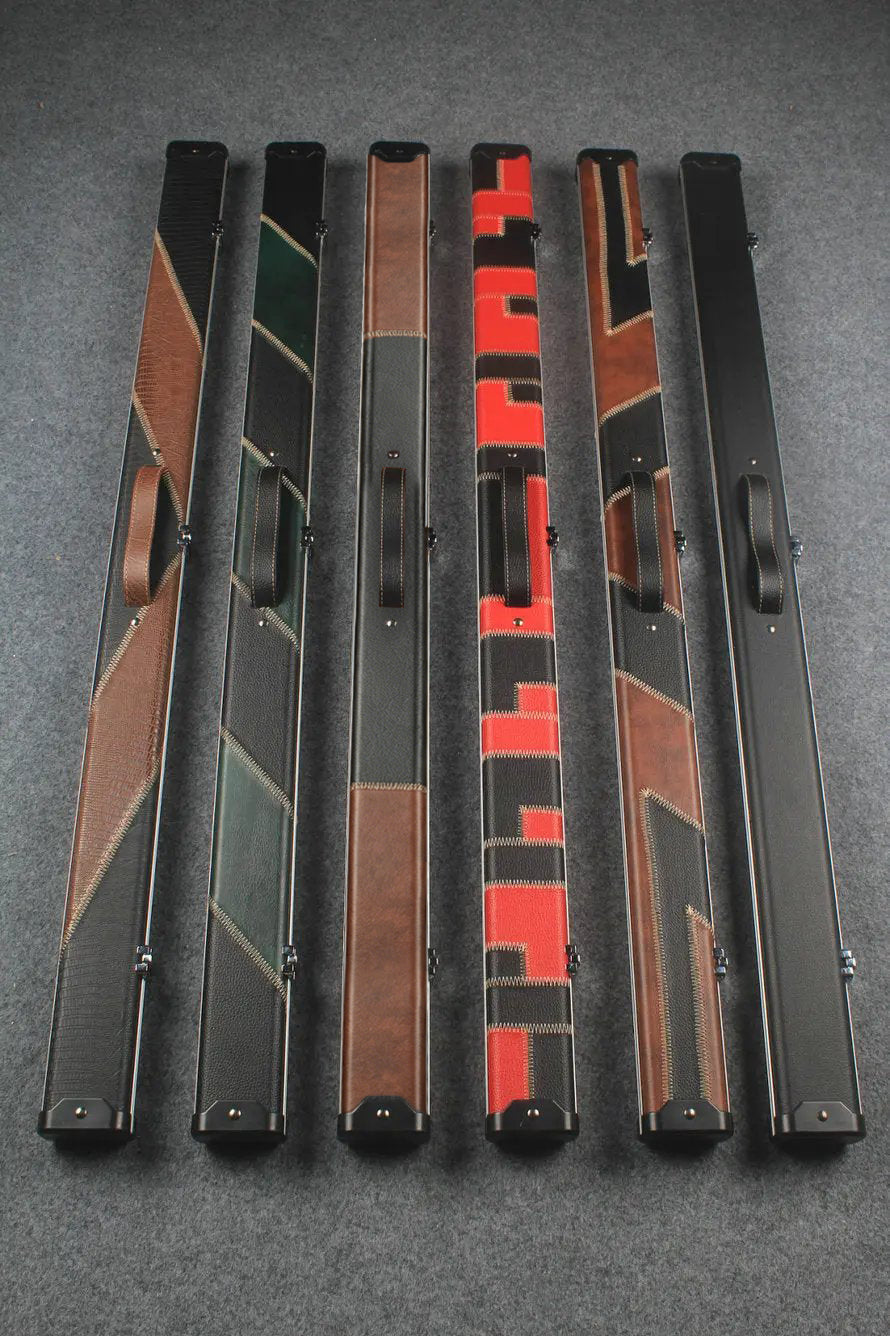 3/4 leather case aluminium construction with 2 slots ~halo style WOODS CUES