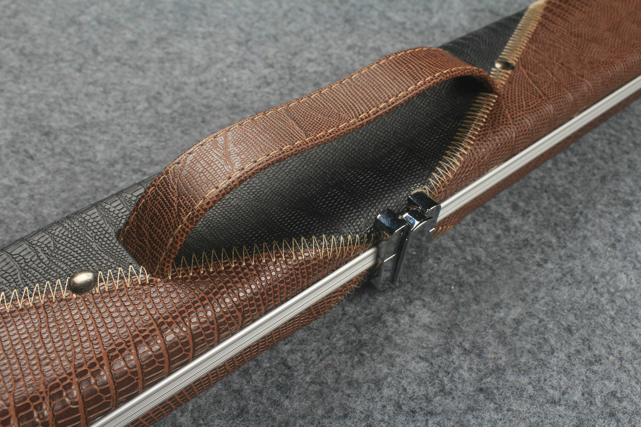 3/4 leather case aluminium construction with 2 slots ~halo style