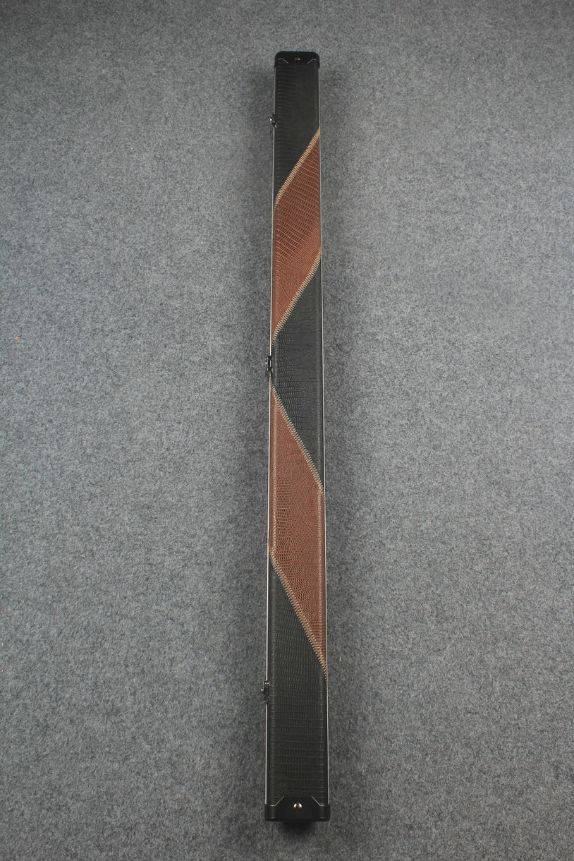 3/4 leather case aluminium construction with 2 slots ~halo style