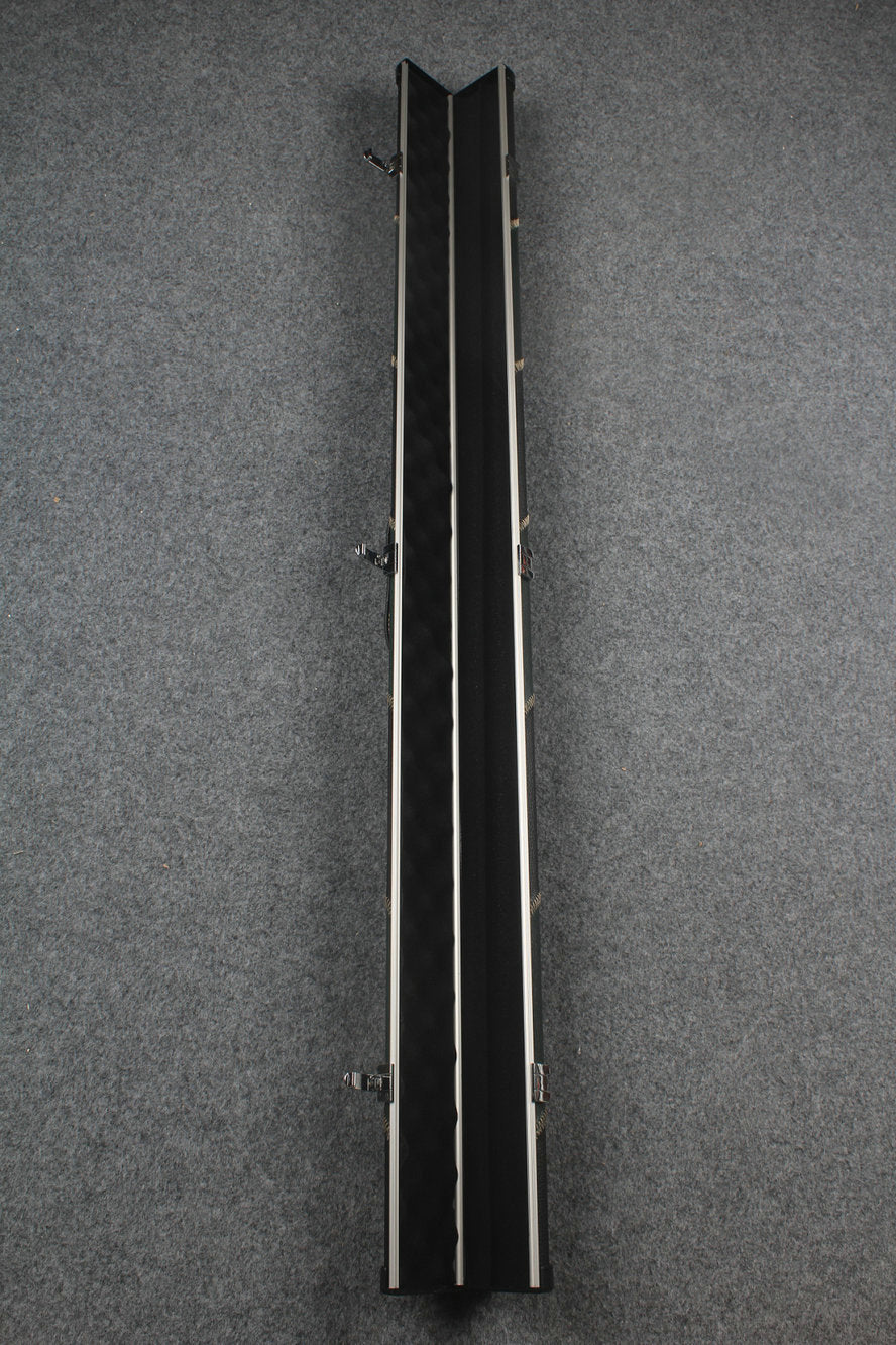 3/4 leather case aluminium construction with 2 slots ~halo style