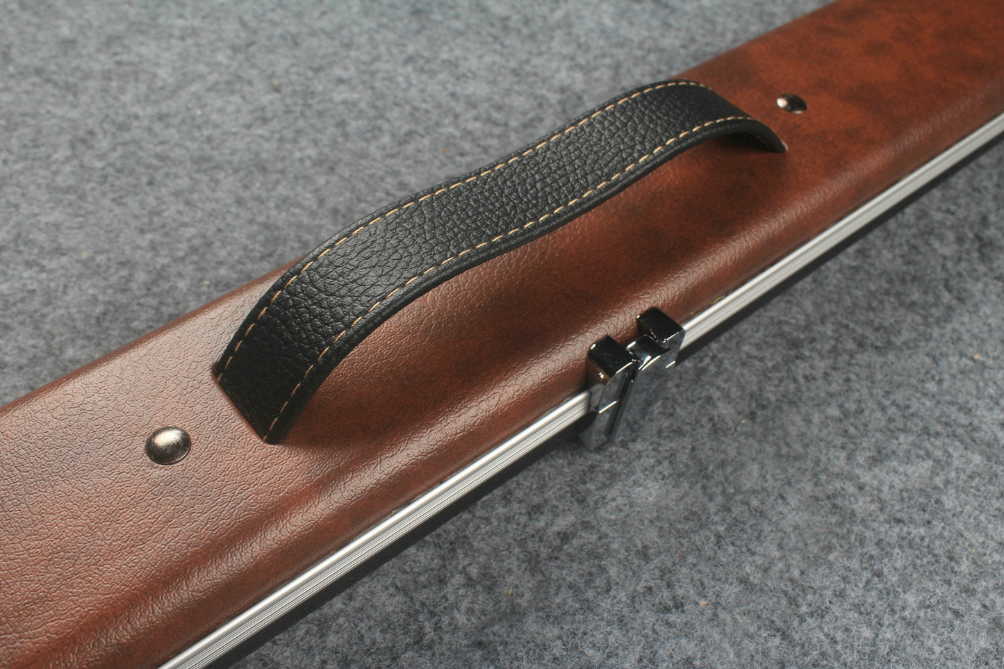 3/4 leather case aluminium construction with 2 slots ~halo style