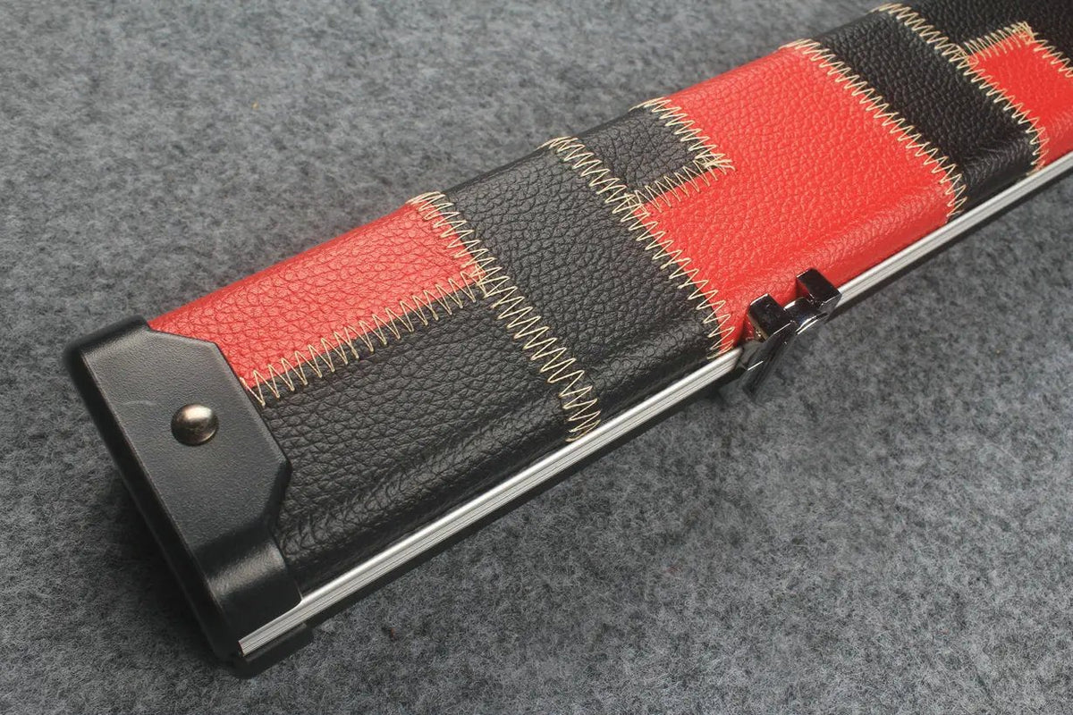 3/4 leather case aluminium construction with 2 slots ~halo style WOODS CUES