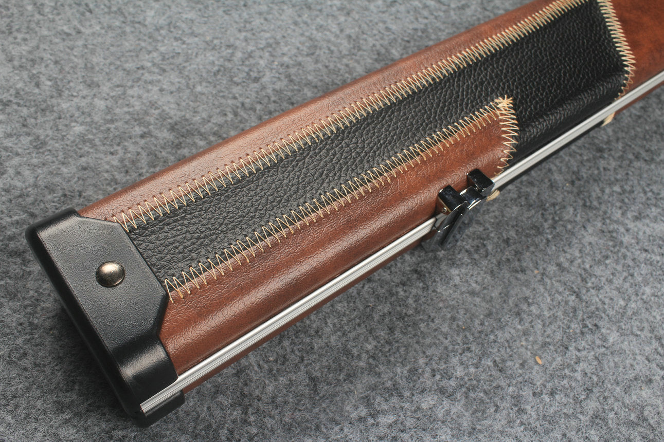 3/4 leather case aluminium construction with 2 slots ~halo style