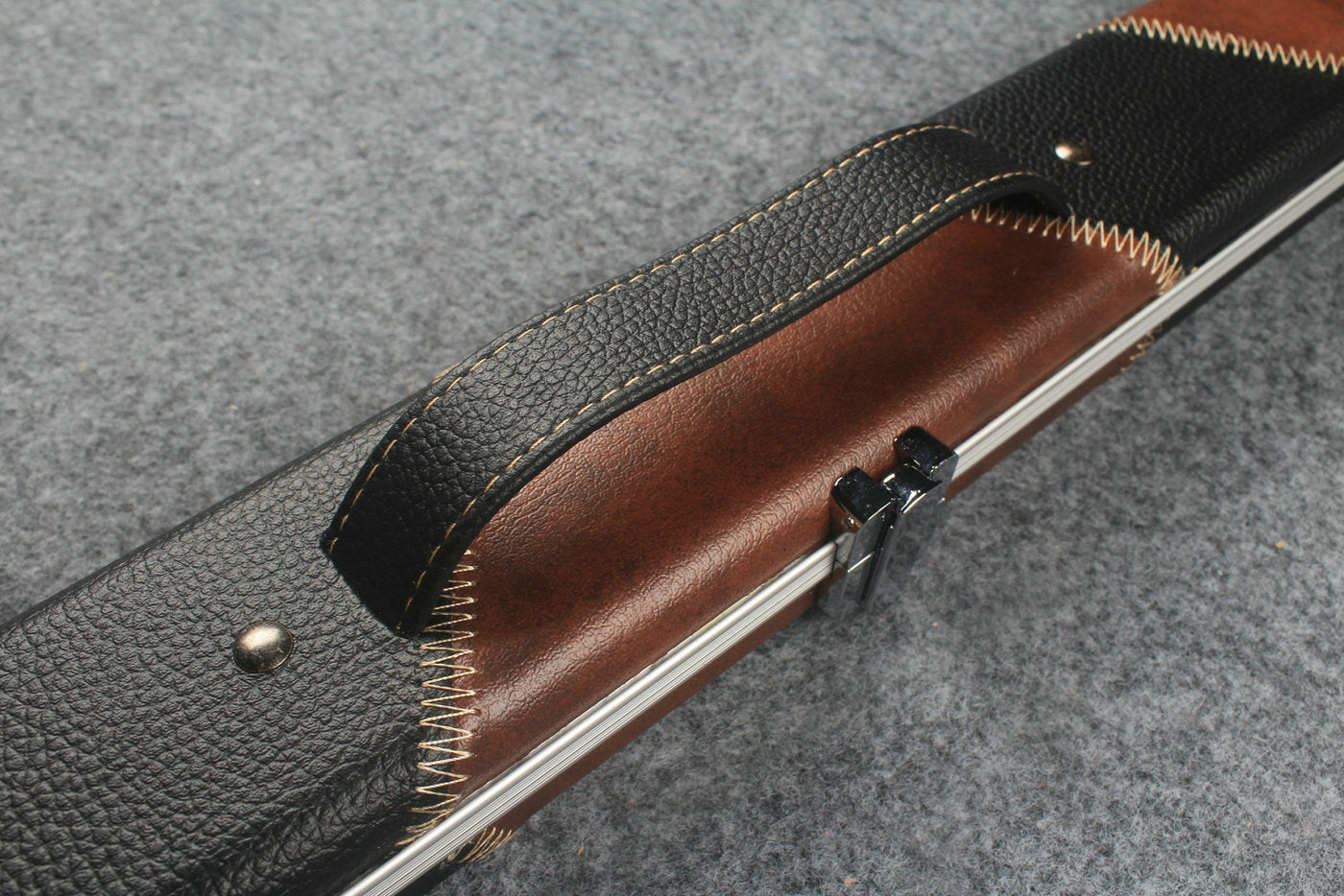 3/4 leather case aluminium construction with 2 slots ~halo style