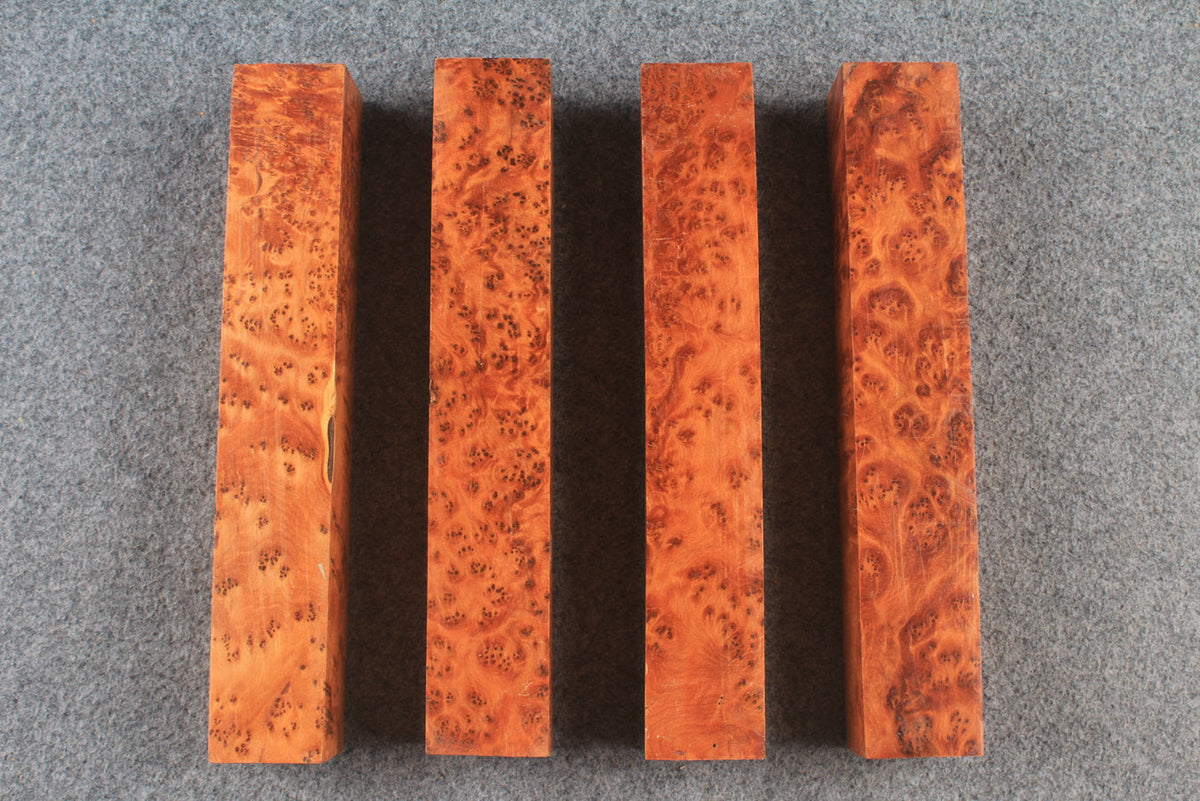 thuya burl square pool cues butt turning blanks WOODS CUES