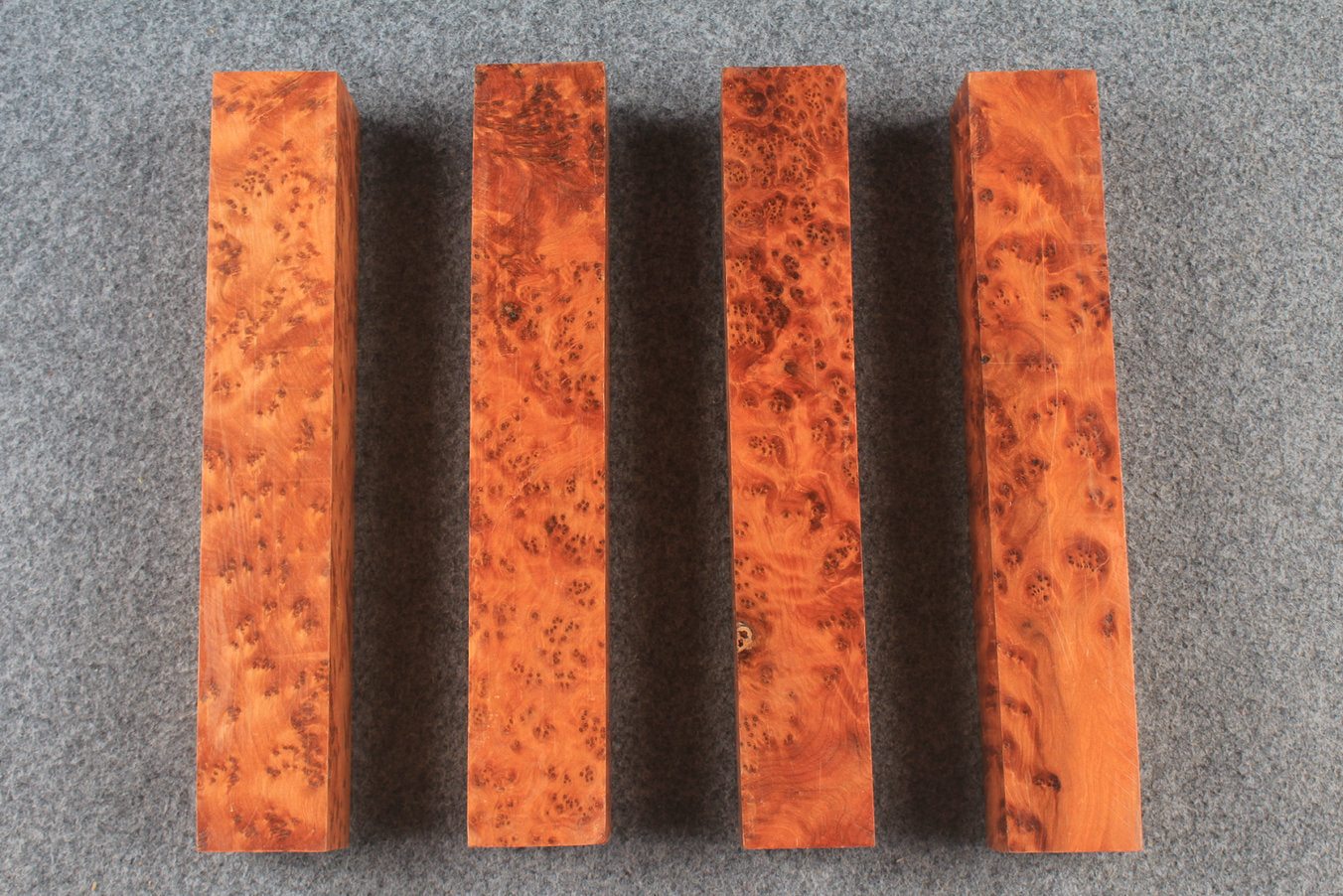 thuya burl square pool cues butt turning blanks WOODS CUES