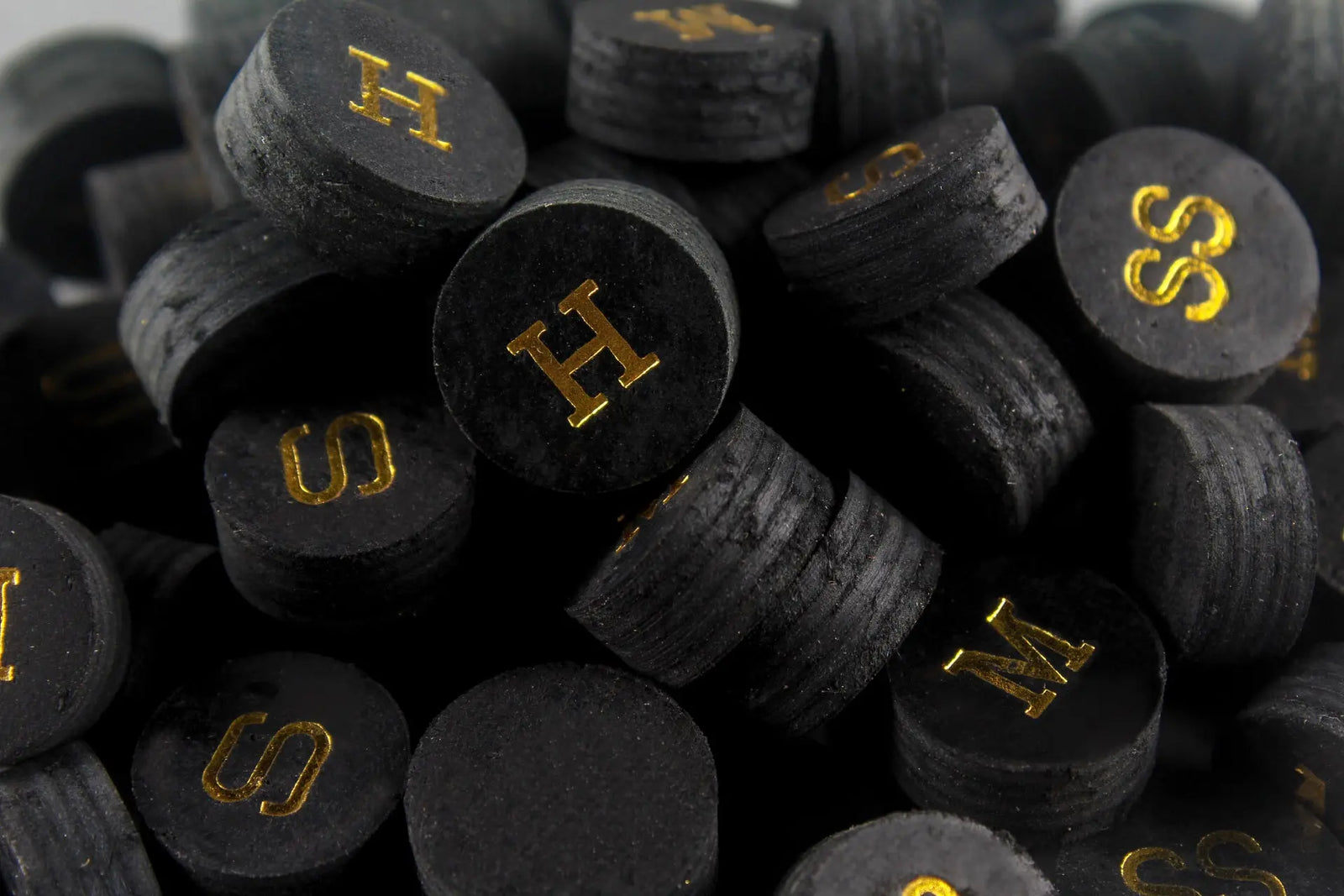 black 12.5 mm woods cues tips pig skin layered tips