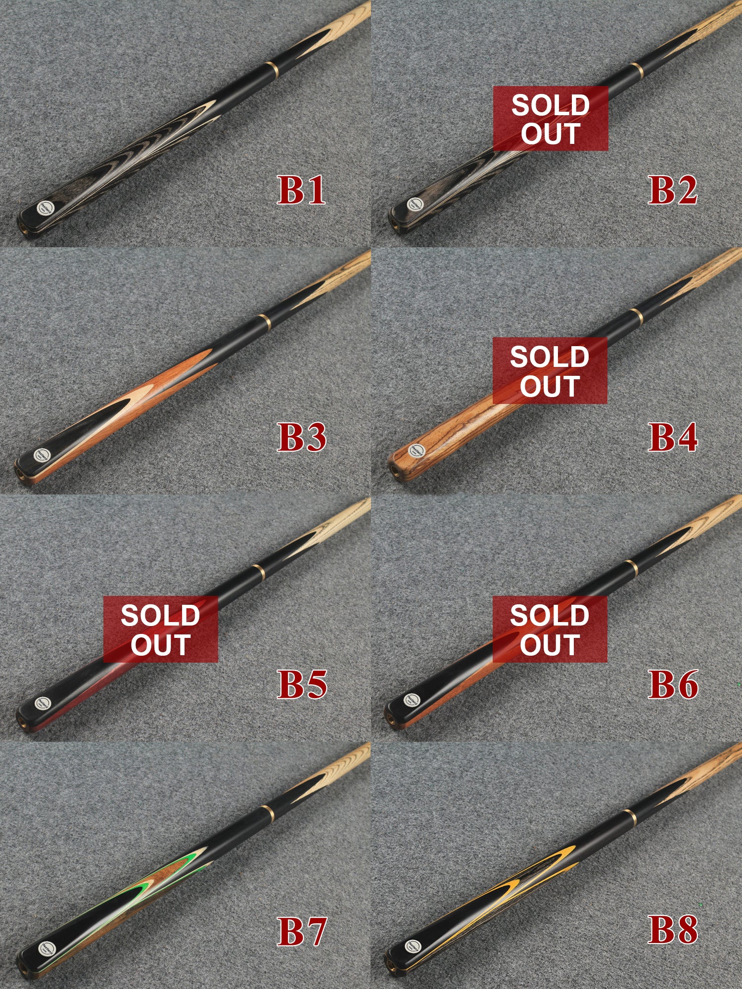 westland 3/4 ash snooker cues