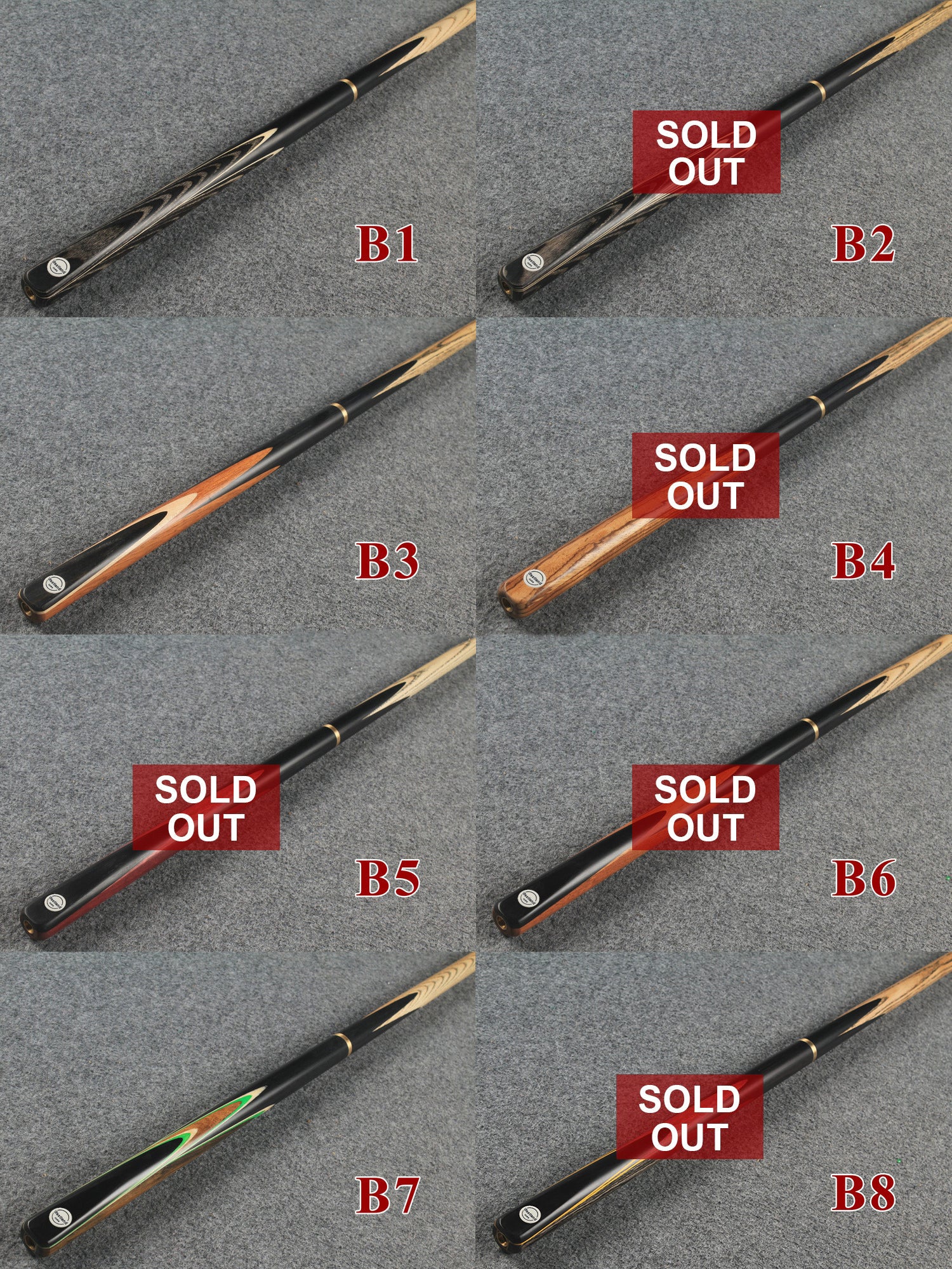 westland 3/4 ash snooker cues