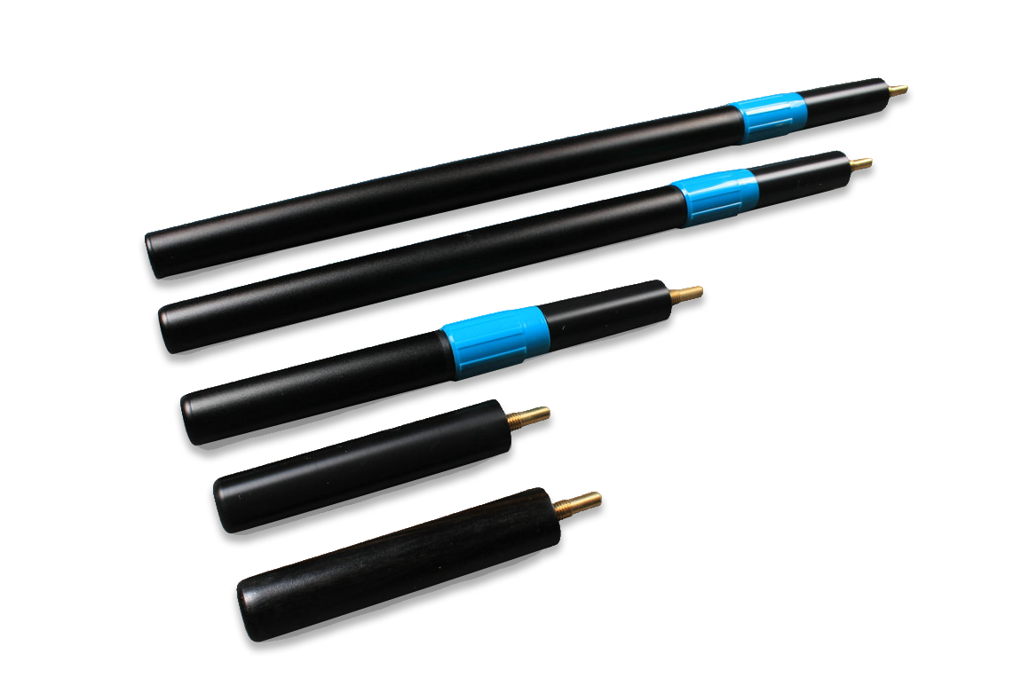 will hunt cues telescopic extension,  mini butt - various length