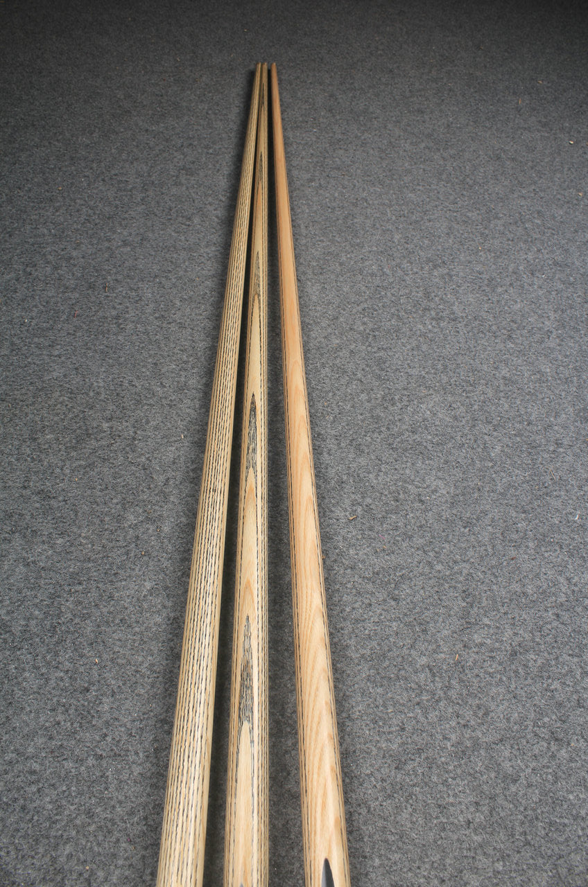 CHEVRONS+ WOODS 1 piece handmade snooker  pool ash cue