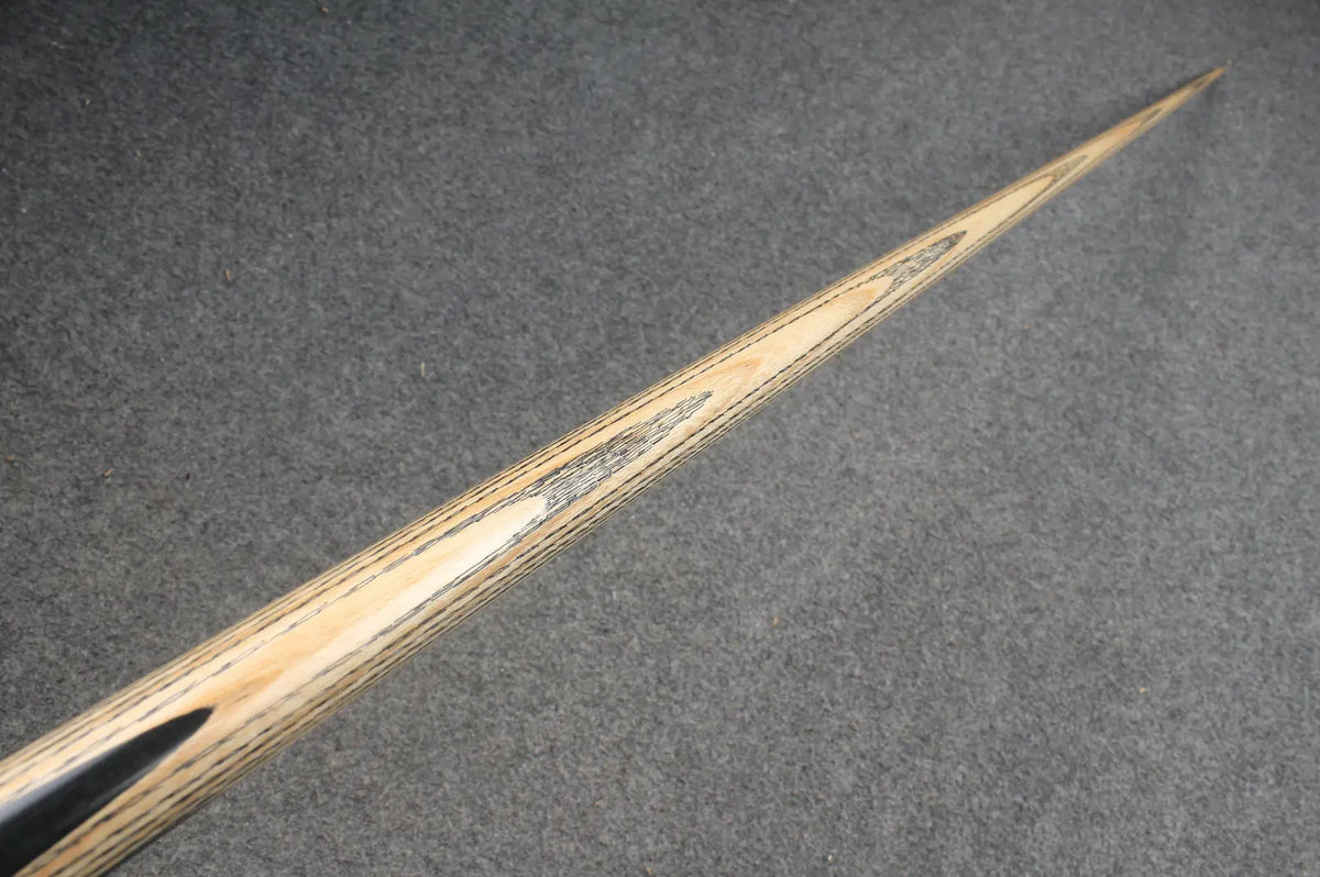 1 piece handmade ash english pool cue CHEVRONS+ WOODS CUES