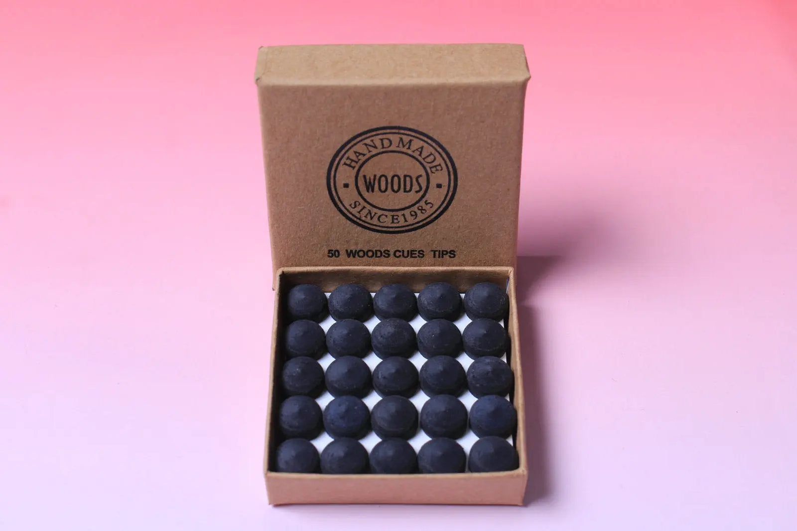 Black 11 mm Woods Cues Tips Pig Skin Layered Tips with mushroom shape