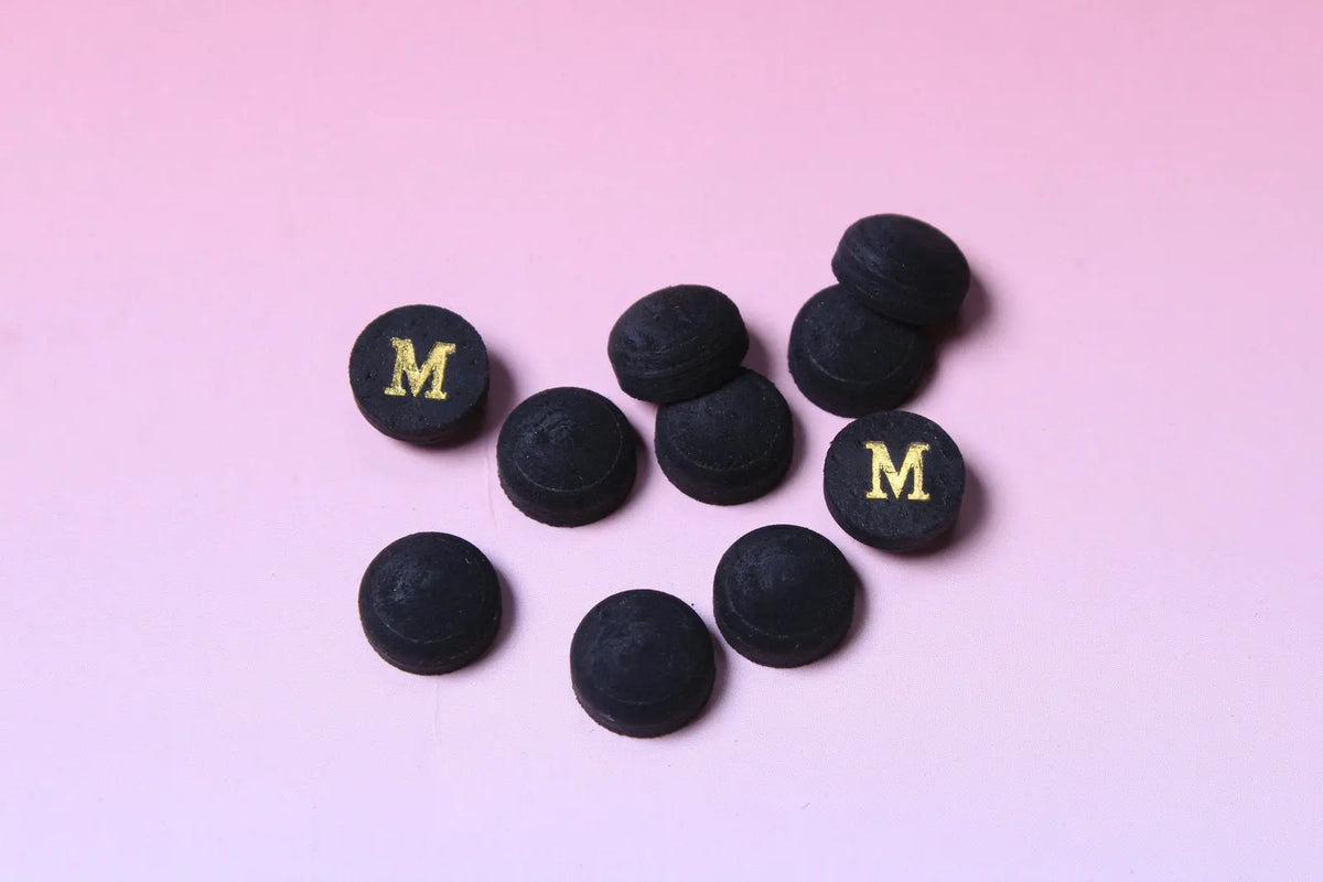 Black 11 mm Woods Cues Tips Pig Skin Layered Tips with mushroom shape