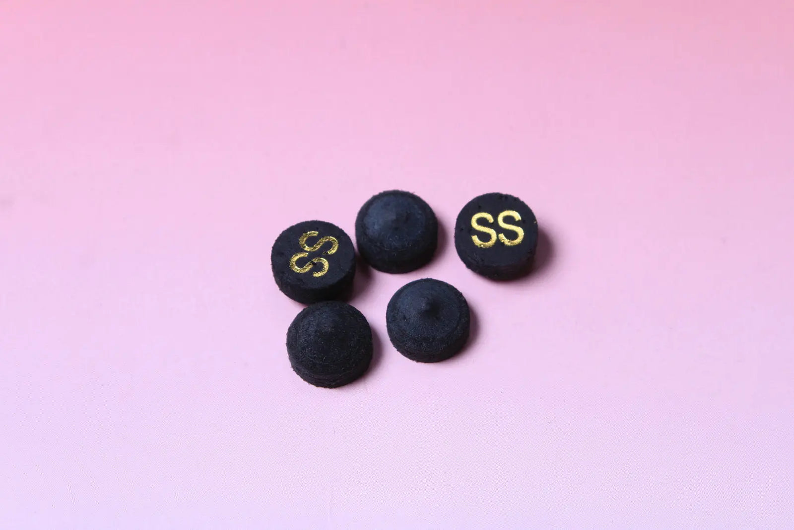 Black 11 mm Woods Cues Tips Pig Skin Layered Tips with mushroom shape