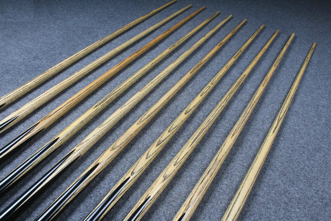 woods 1 piece handmade ash snooker/pool cue ronnie o'sullivan replica splicing 58 inch