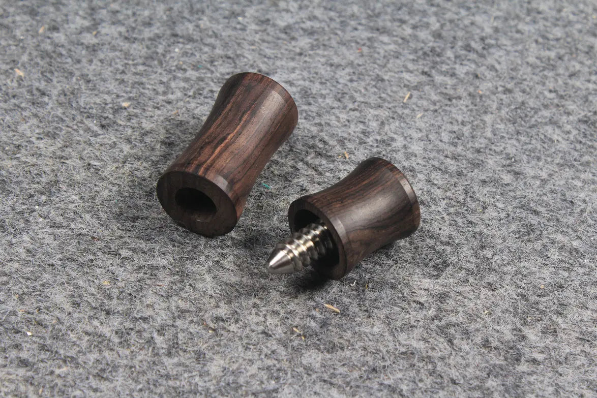 pool cue ebony joint protector set- 3/8x10 joint, American 8 teeth joint