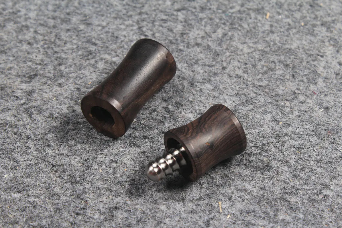 pool cue ebony joint protector set- 3/8x10 joint, American 8 teeth joint