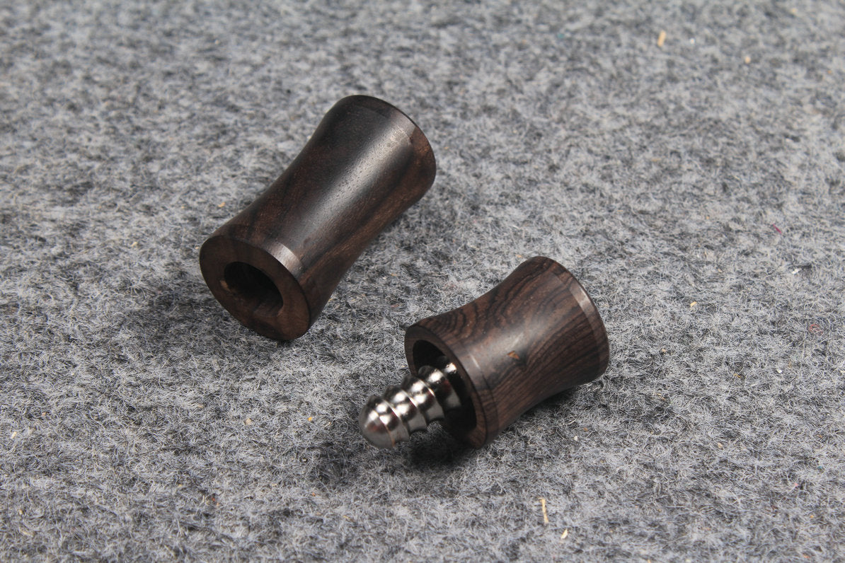 pool cue ebony joint protector set- 3/8x10 joint, American 8 teeth joint