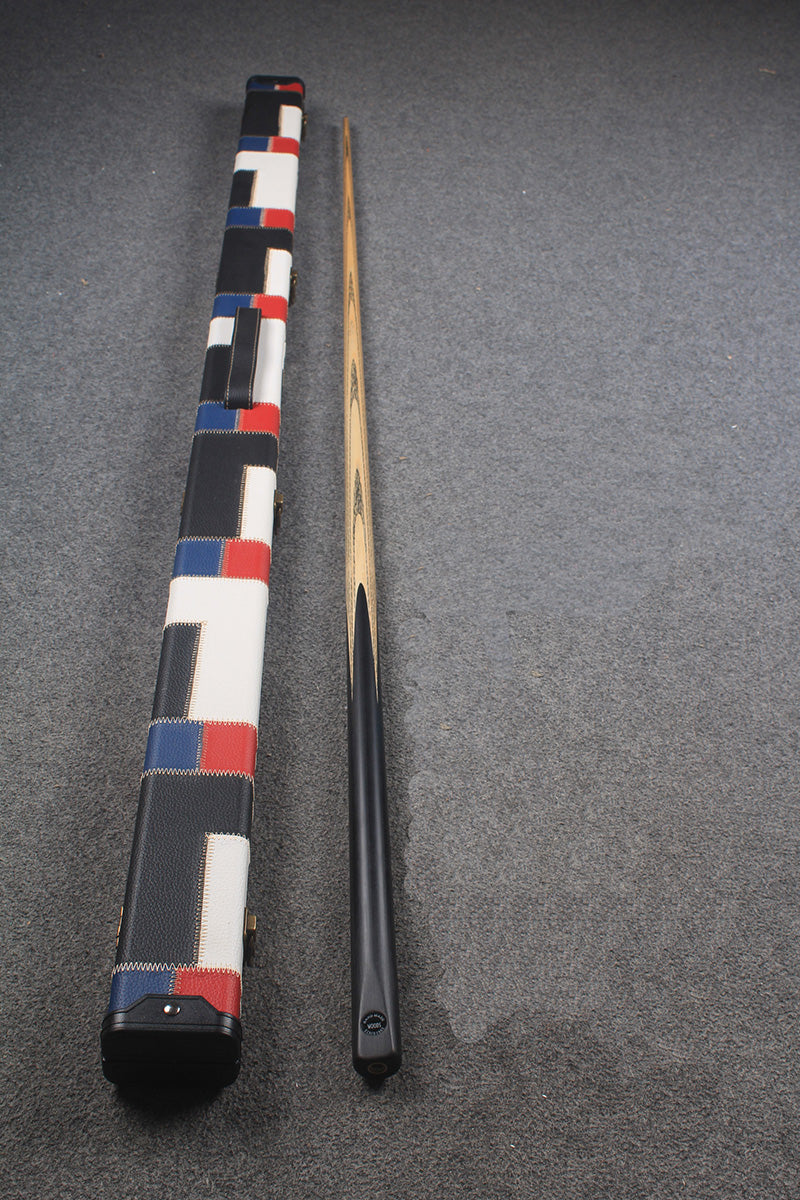 1 piece handmade ash english pool cue CHEVRONS+
