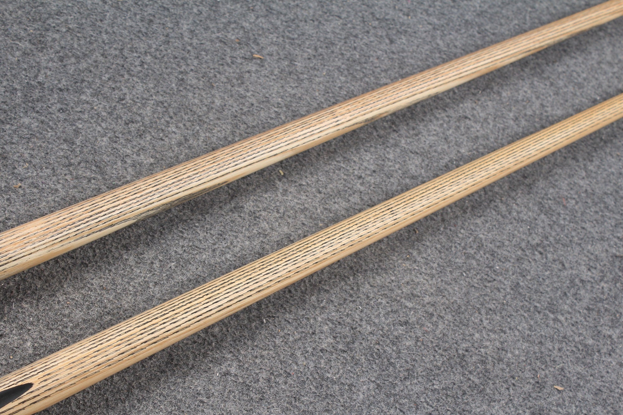 CHEVRONS+ WOODS 1 piece handmade snooker  pool ash cue