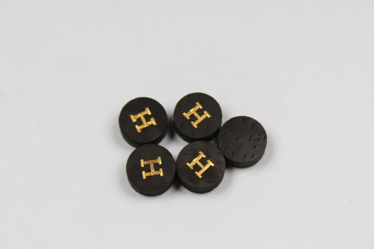 black 12.5 mm woods cues tips pig skin layered tips