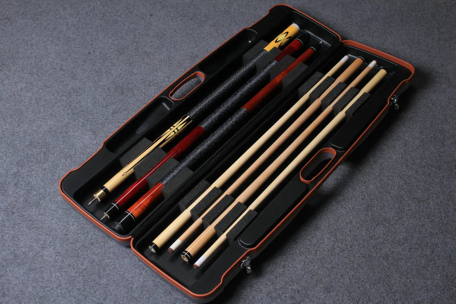 2 piece code pool cue case 3bx4s WOODS CUES
