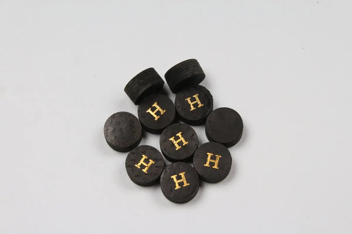 black 14 mm woods cues tips pig skin layered tips