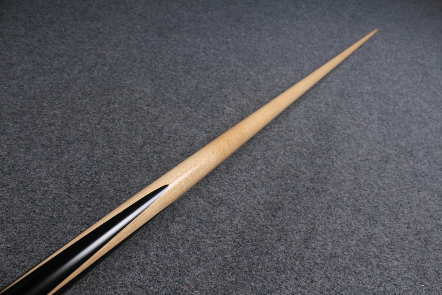 1 piece handmade maple 8 ball pool cue plain ebony butt- variant length