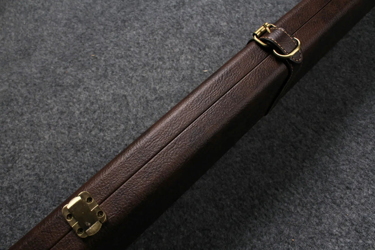 handmade 3 compartments quality wide 3/4 cue case