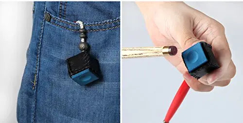 Snooker/Pool Cue Carrying Leather Chalk Holder, Black WOODS CUES