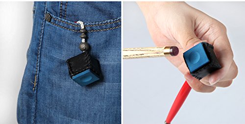 Snooker/Pool Cue Carrying Leather Chalk Holder, Black