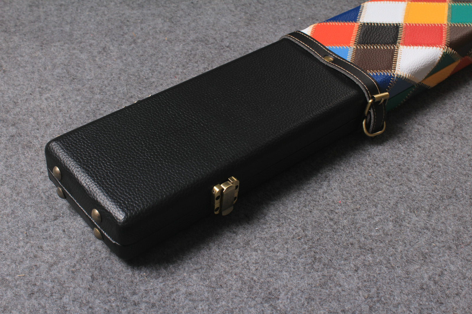 HANDMADE CENTER DIAMOND COLOR 3 COMPARTMENT QUALITY WIDE 3/4 CUE CASE