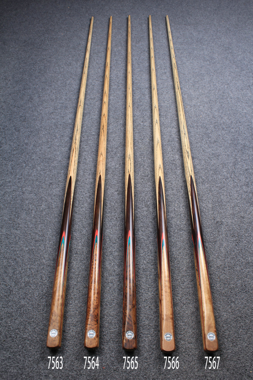 1 piece handmade ash snooker/ pool cue 7560/7563