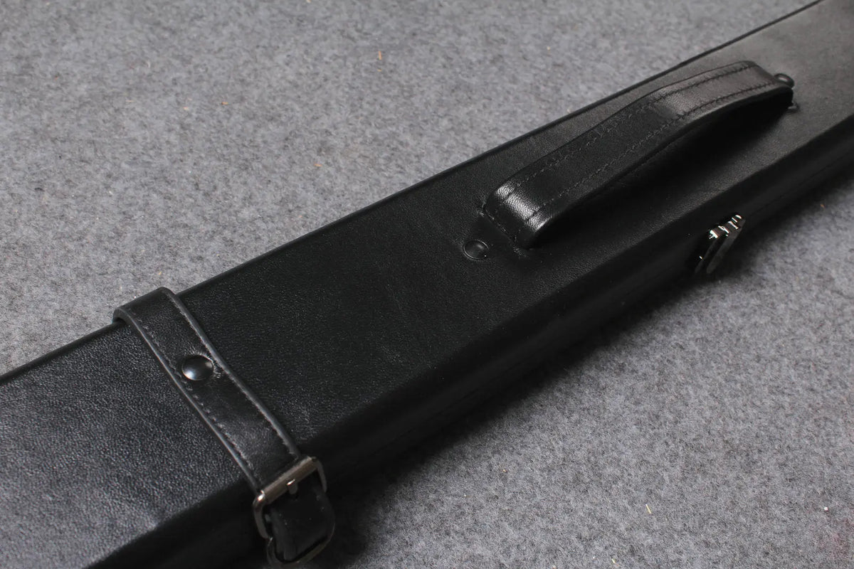 1 piece genuine leather snooker cue case with 2 slots
