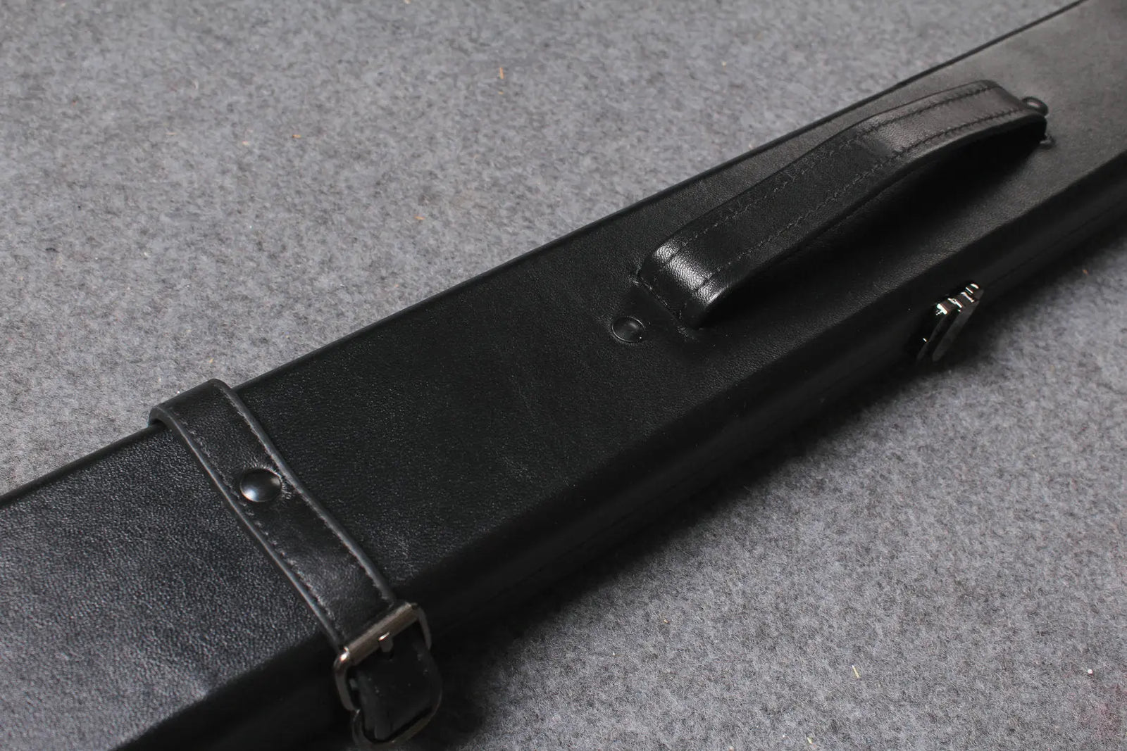 1 piece genuine leather snooker cue case with 2 slots