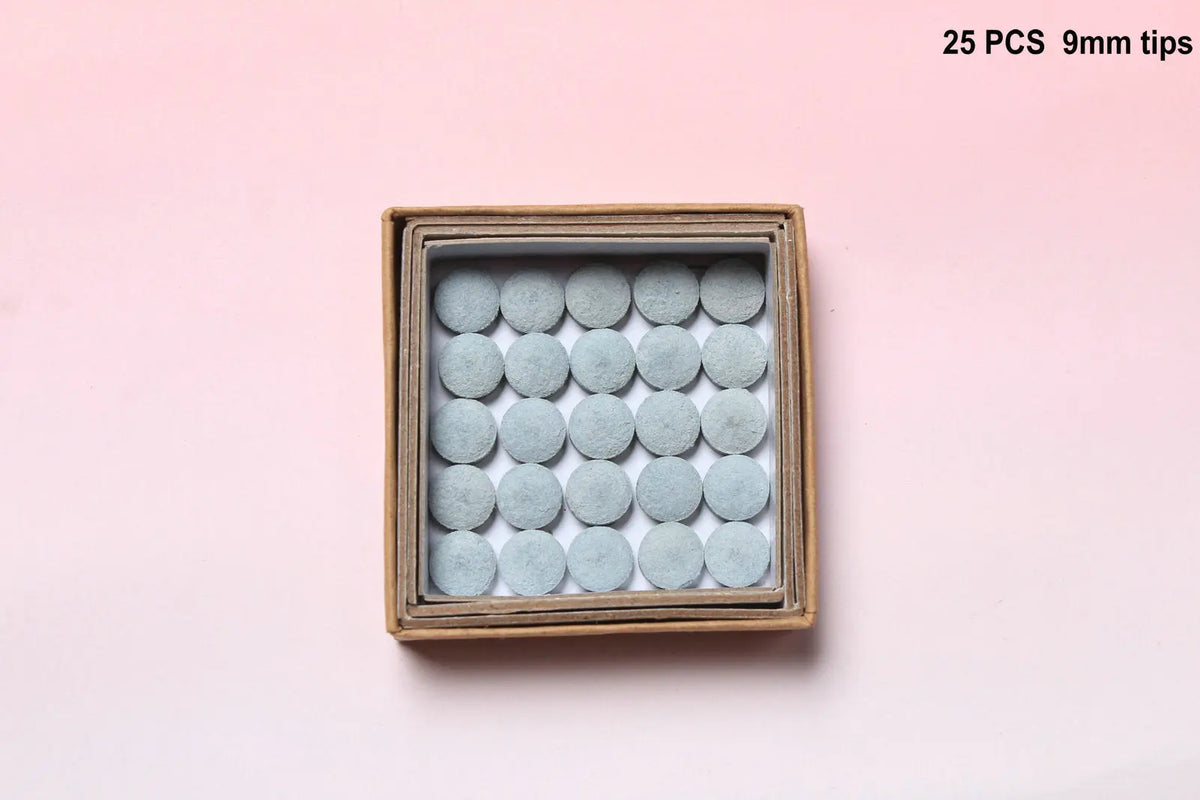 standard woods cues tips 9, 10, 11, 12.5, 14 mm