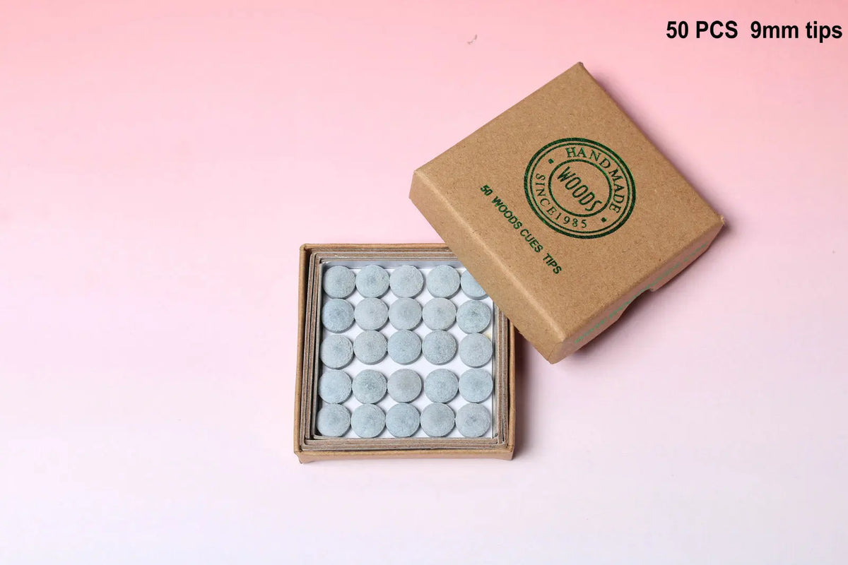 standard woods cues tips 9, 10, 11, 12.5, 14 mm