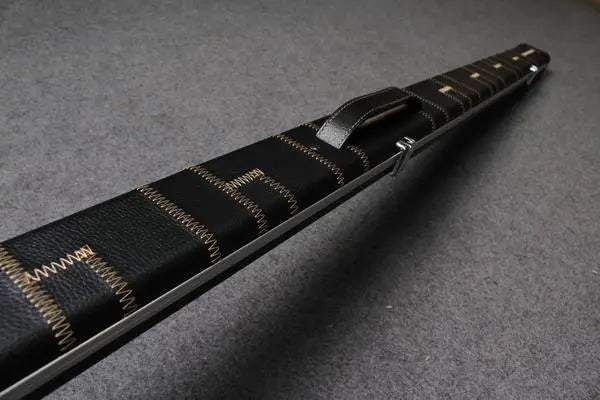 1 piece leather case aluminium construction with 2 slots ~halo style WOODS CUES
