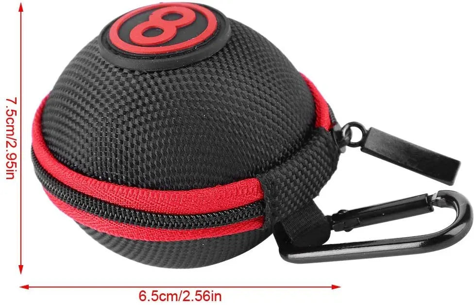 Red/Black - Clip-on Cue Ball Case WOODS CUES