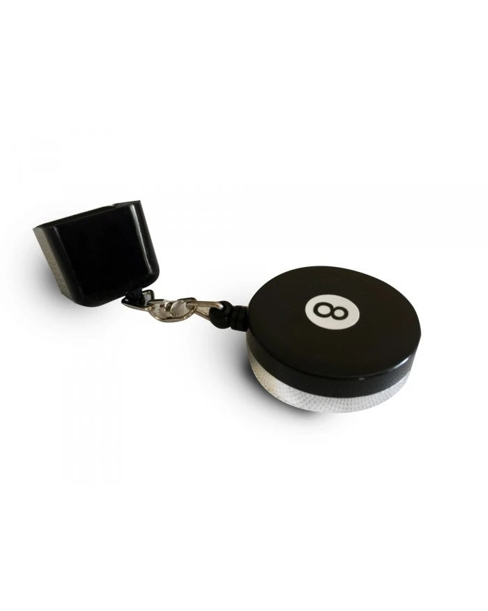 8 ball retractable chalk holder with belt clip