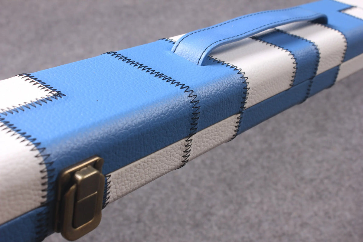 variant 1 piece patchwork snooker cue case with 2 slots