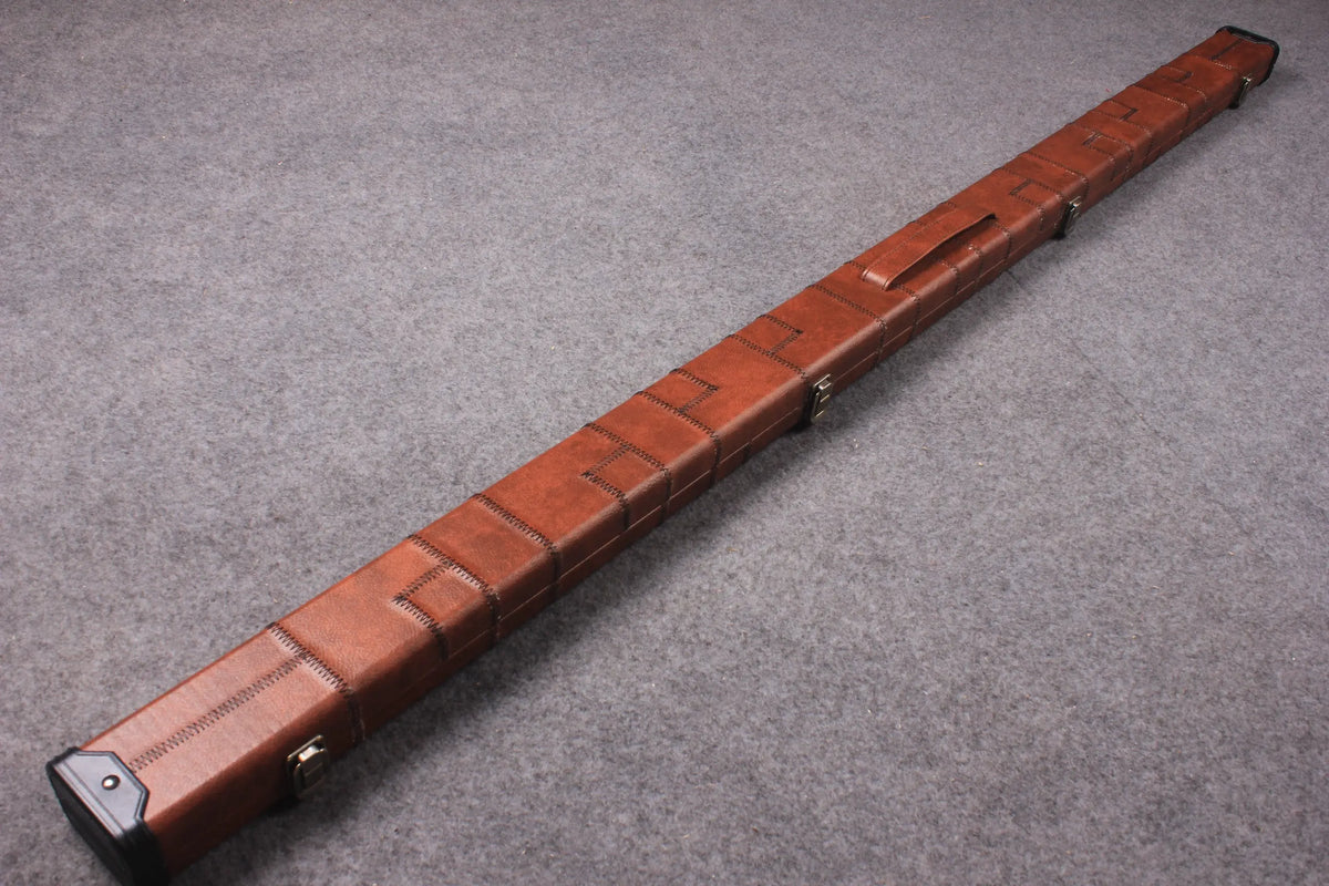 variant 1 piece patchwork snooker cue case with 2 slots