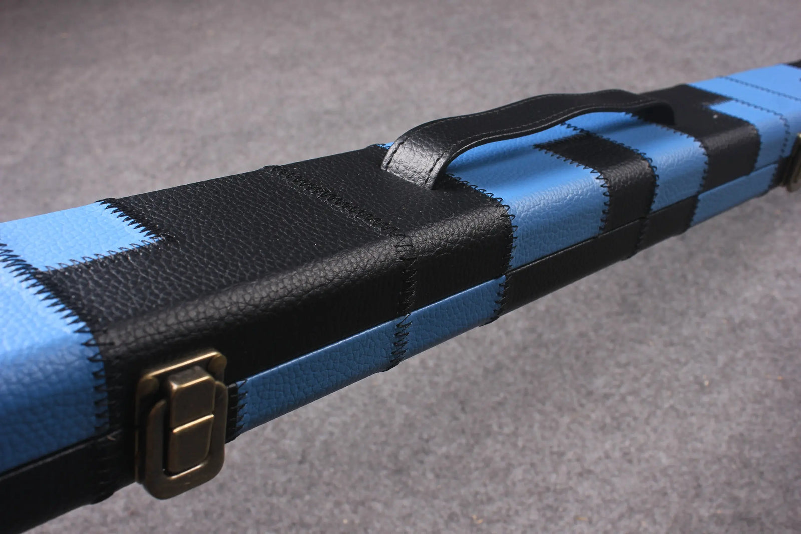 variant 1 piece patchwork snooker cue case with 2 slots