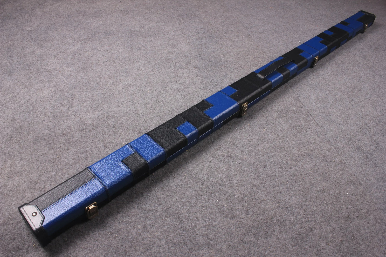 variant 1 piece patchwork snooker cue case with 2 slots