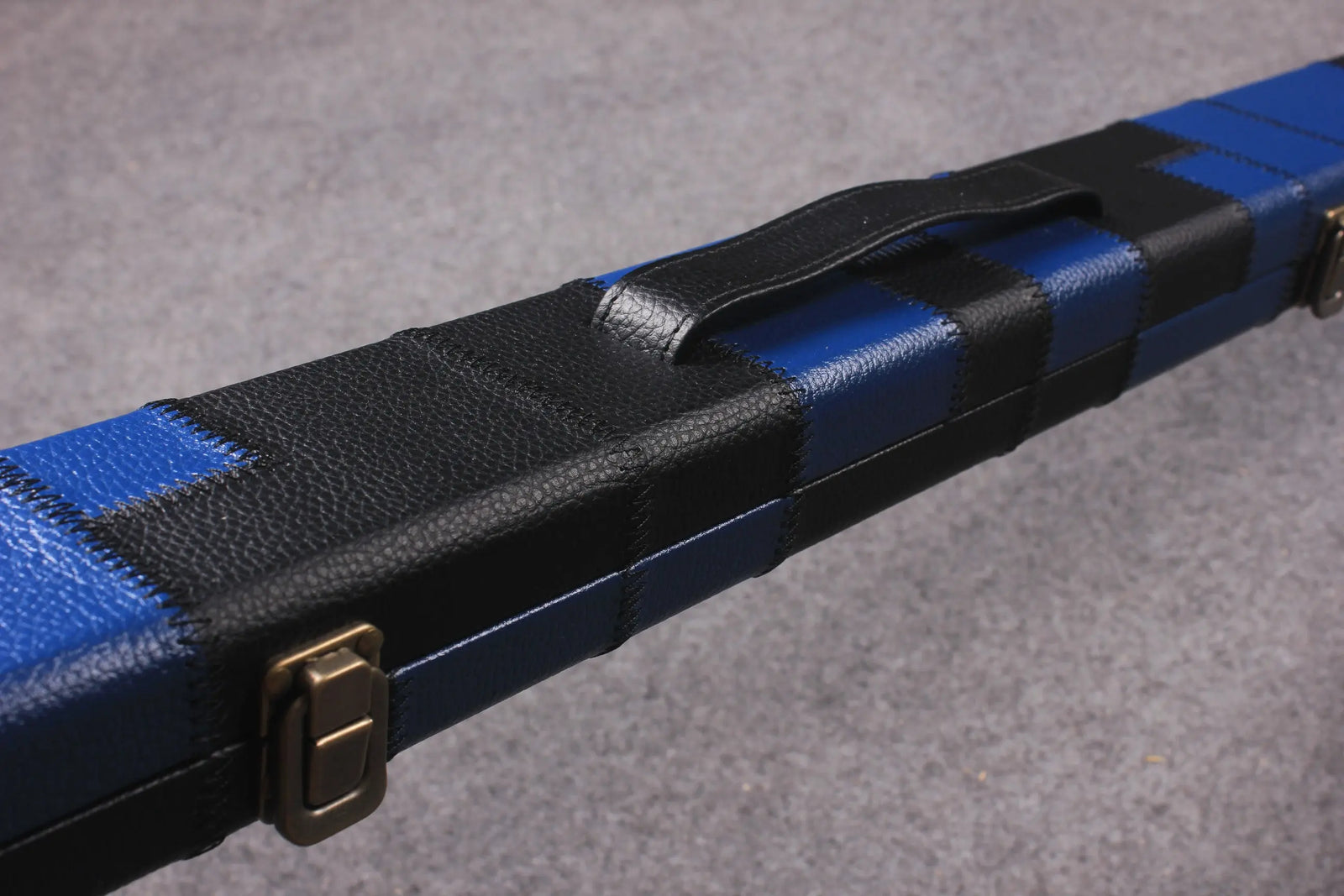 variant 1 piece patchwork snooker cue case with 2 slots