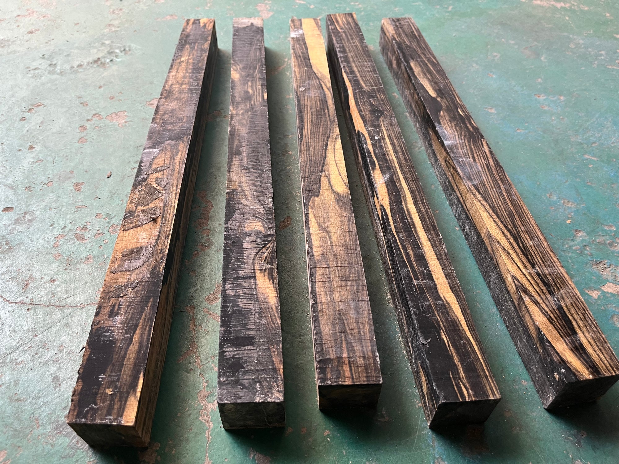 black & white ebony  pale moon wood square