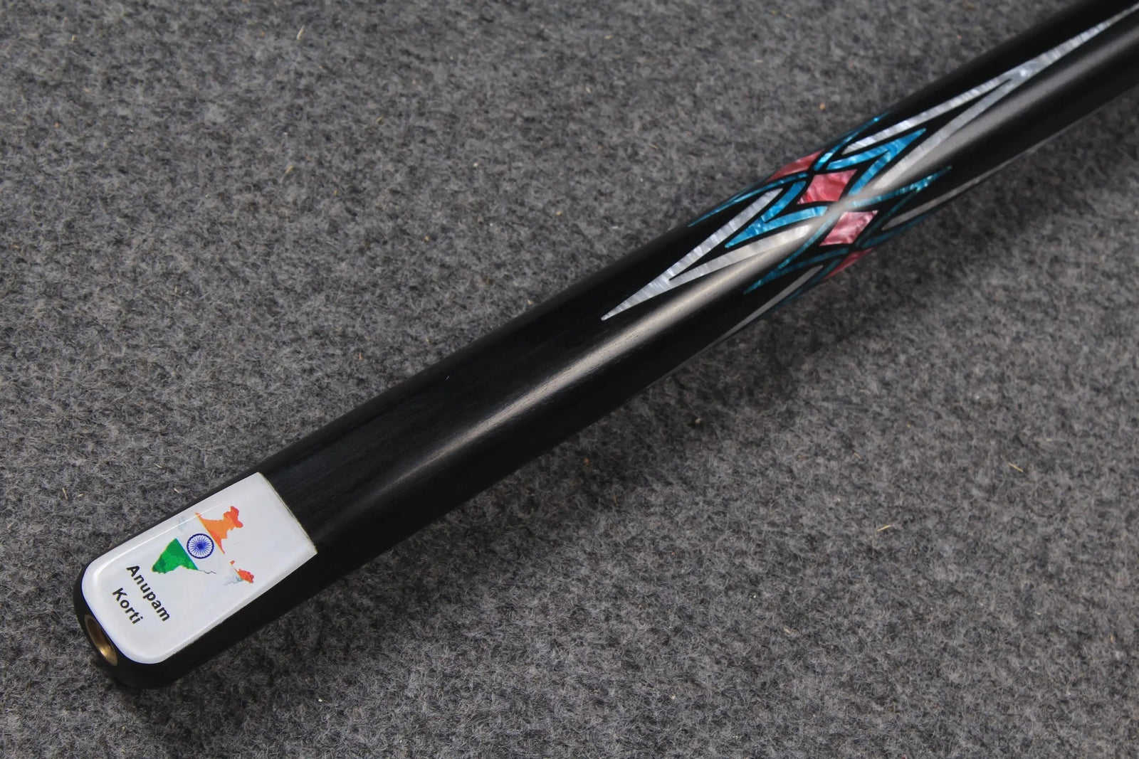 woods personalised cue / case - plate laser engraving printing service