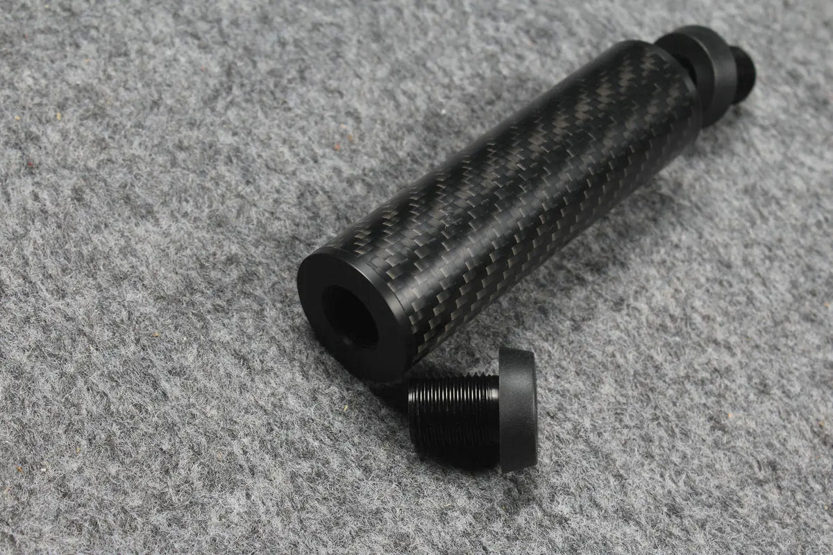 carbon fiber extension 2", 3”, 4", 8" extender fits on uni-loc cartridge system predator cues